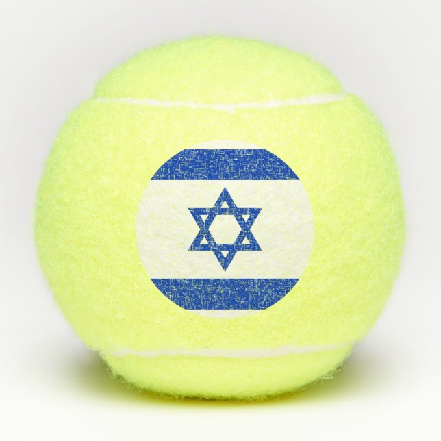 Flagge Israels Tennisbälle (Vorderseite)