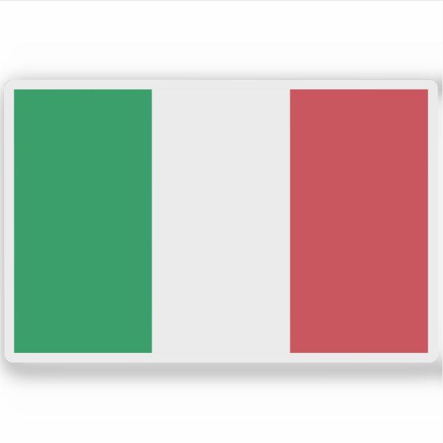 Flagge Italiens Aufkleber (Vorderseite)