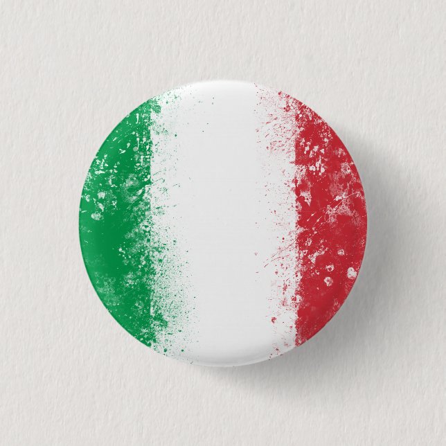 Flagge Italiens Button (Vorderseite)