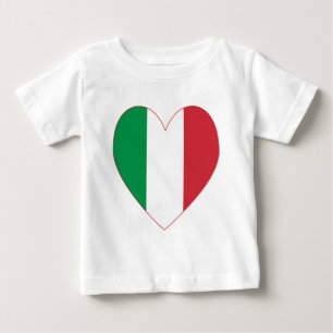 Flagge Italiens Herz Baby T-shirt
