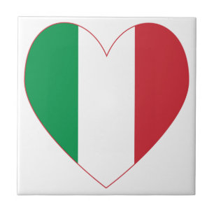 Flagge Italiens Herz Fliese