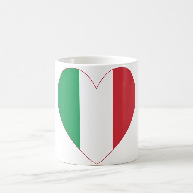 Flagge Italiens Herz Kaffeetasse (Mittel)