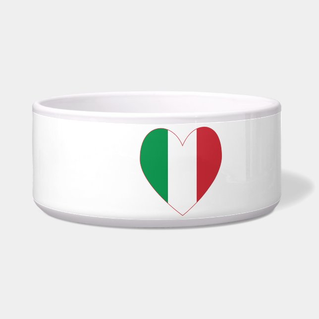 Flagge Italiens Herz Napf (Links)