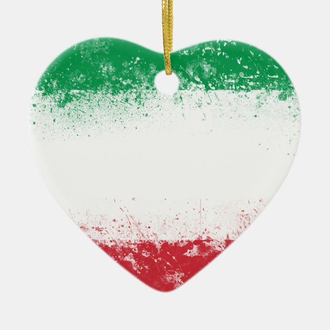 Flagge Italiens Keramikornament (Vorne)
