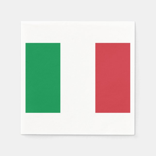 Flagge Italiens Papier Napkins Serviette (Vorderseite)