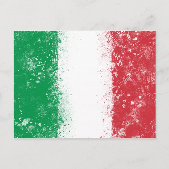 Flagge Italiens Postkarte (Vorderseite)