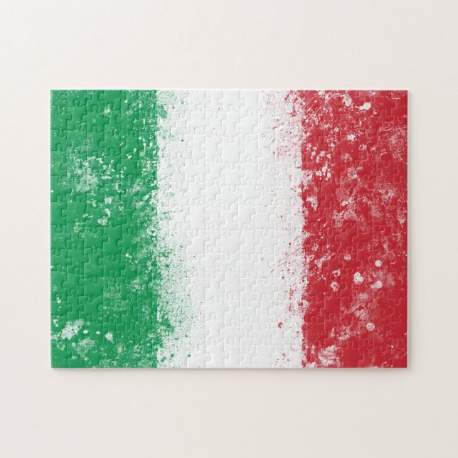 Flagge Italiens Puzzle (Horizontal)