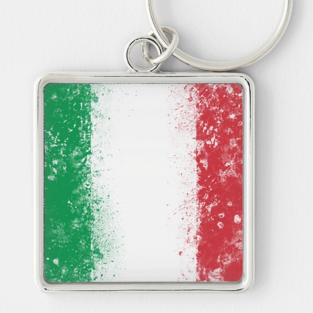 Flagge Italiens Schlüsselanhänger (Vorne)