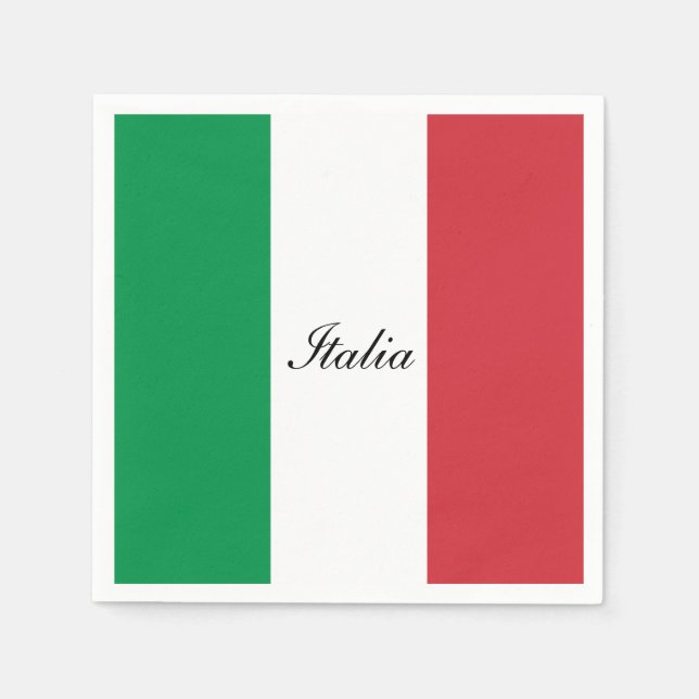 Flagge Italiens Serviette (Vorderseite)