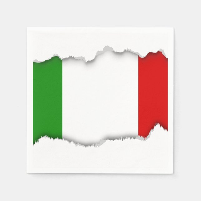 Flagge Italiens Serviette (Vorderseite)