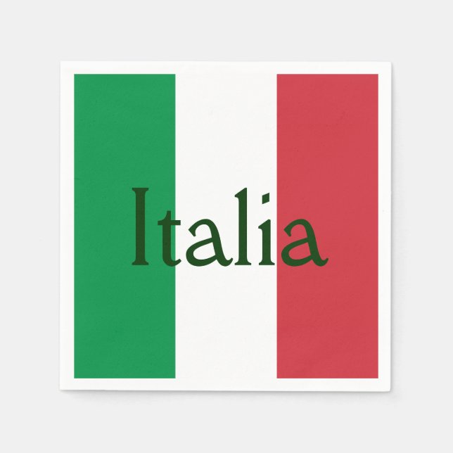 Flagge Italiens Serviette (Vorderseite)