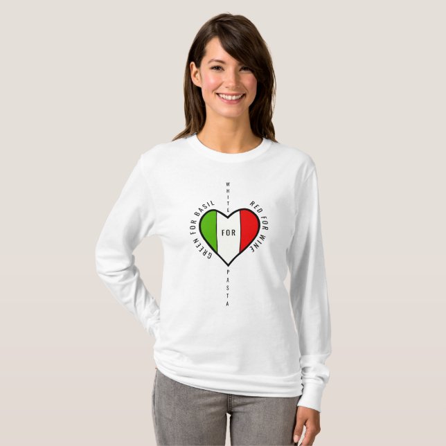 Flagge Italiens T-Shirt (Vorne ganz)