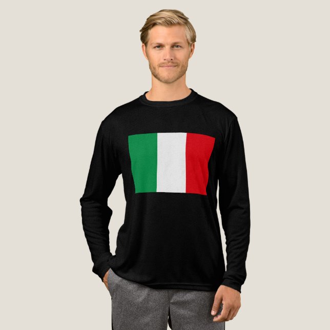Flagge Italiens Tri-Blend Shirt (Volle Vorderseite)