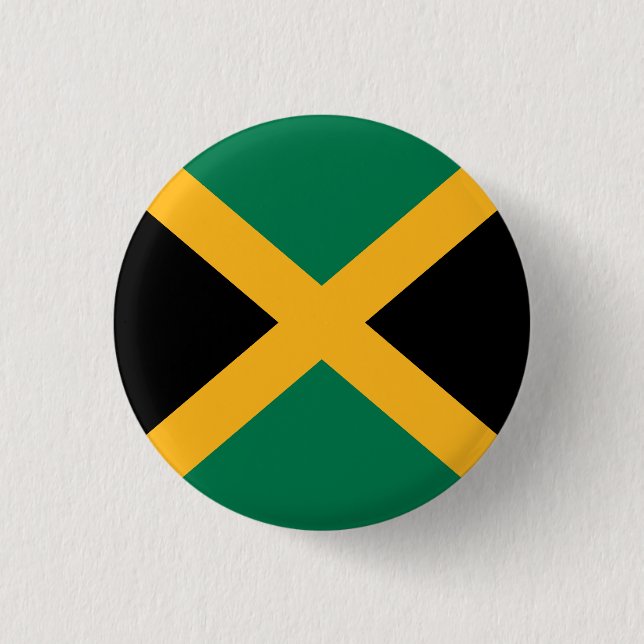 Flagge Jamaikas Button (Vorderseite)