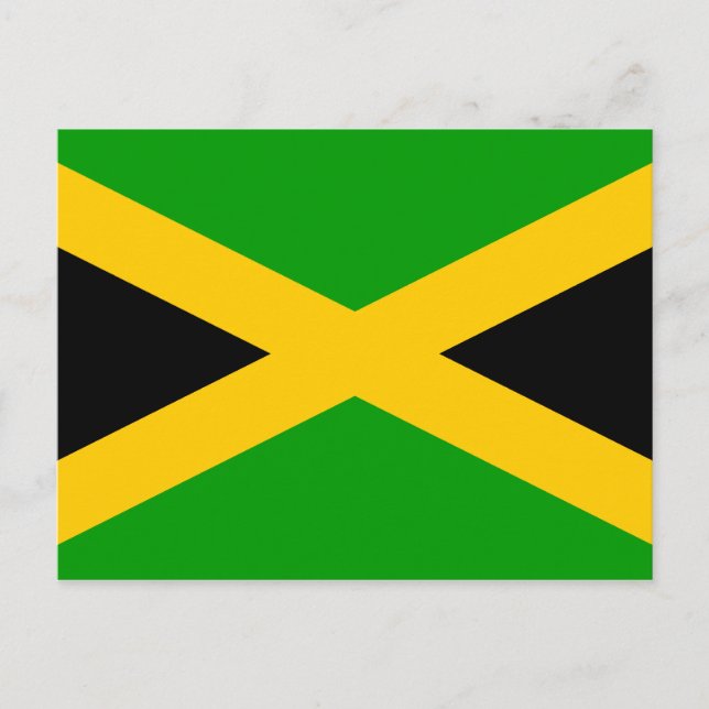 Flagge Jamaikas Postkarte (Vorderseite)