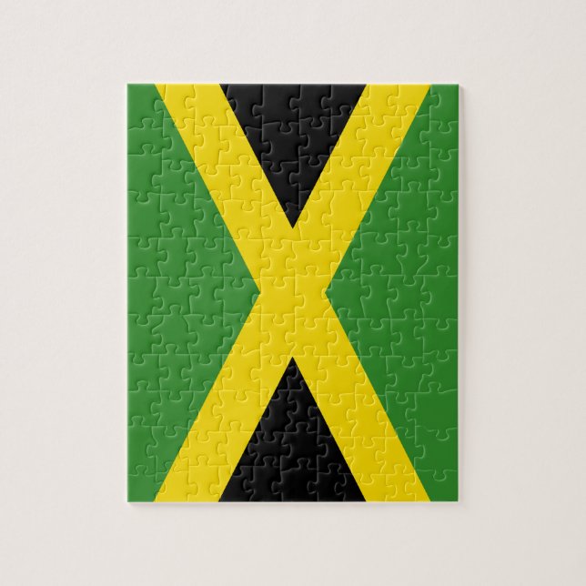 Flagge Jamaikas Puzzle (Vertikal)