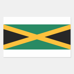 Flagge Jamaikas Rechteckiger Aufkleber