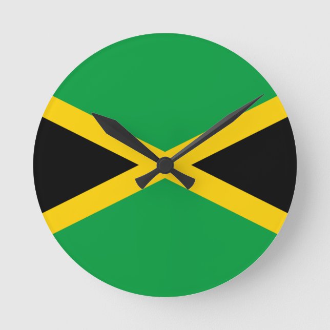 Flagge Jamaikas Runde Wanduhr (Vorderseite)