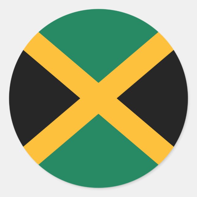 Flagge Jamaikas Runder Aufkleber (Vorderseite)