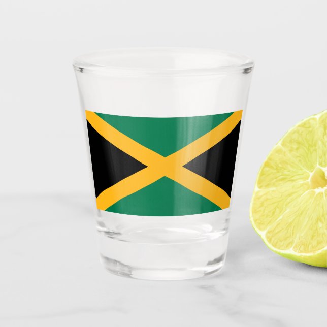 Flagge Jamaikas  Schnapsglas (Vorderseite)