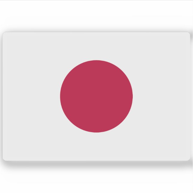 Flagge Japans Aufkleber (Vorderseite)
