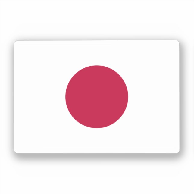 Flagge Japans Aufkleber (Vorderseite)