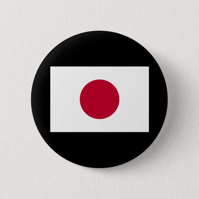 Flagge Japans Button (Vorderseite)