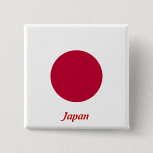 Flagge Japans Button