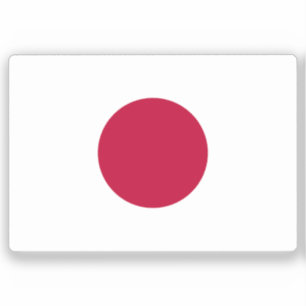 Flagge Japans, Hinomaru individuell zugeschnitten Aufkleber