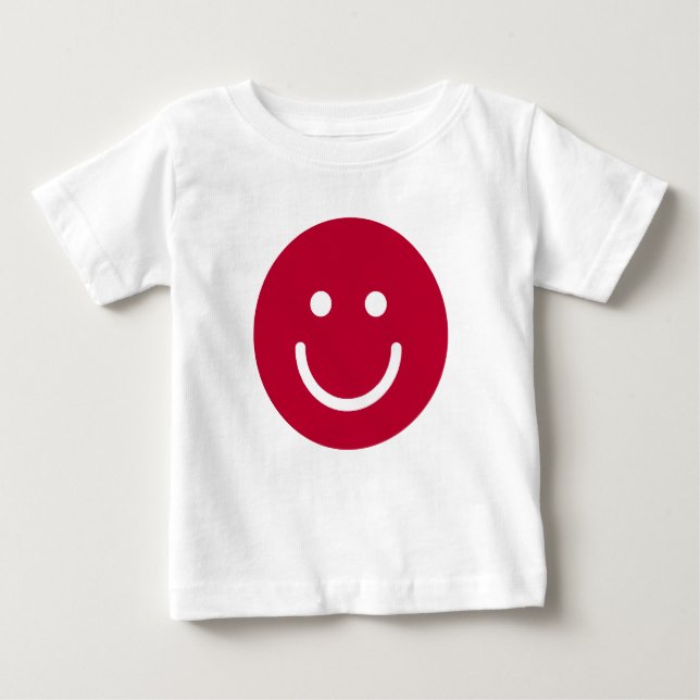 Flagge Japans mit Lächelgesicht Baby T-shirt (Vorderseite)