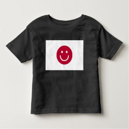 Flagge Japans mit Lächelgesicht Kleinkind T-shirt