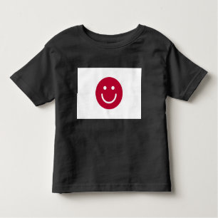 Flagge Japans mit Lächelgesicht Kleinkind T-shirt