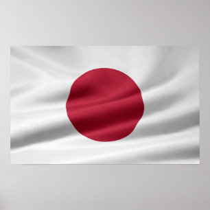 Flagge Japans Poster