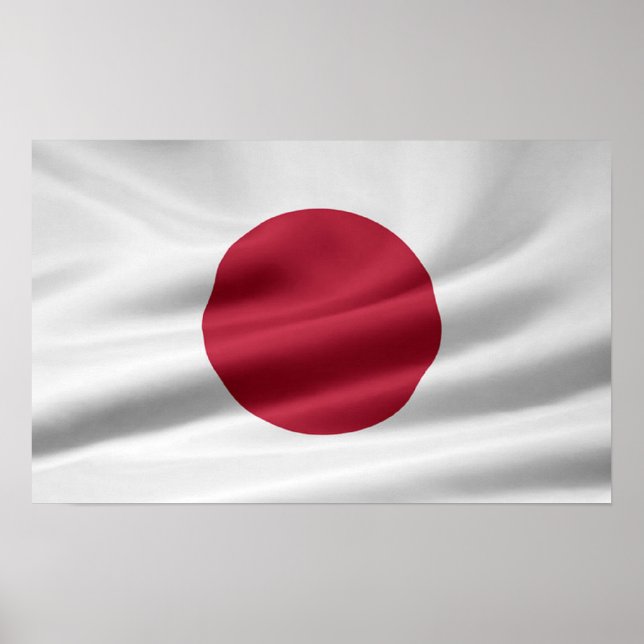 Flagge Japans Poster (Vorne)