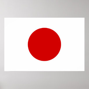 Flagge Japans Poster