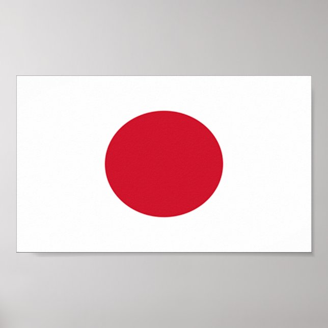 Flagge Japans Poster (Vorne)