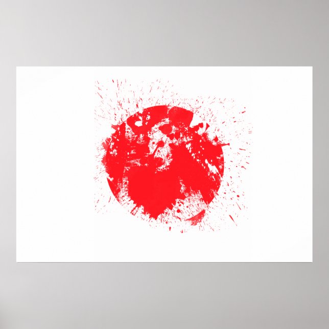 Flagge Japans Poster (Vorne)