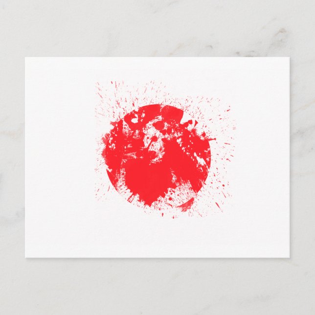 Flagge Japans Postkarte (Vorderseite)