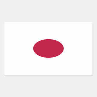 Flagge Japans Rechteckiger Aufkleber