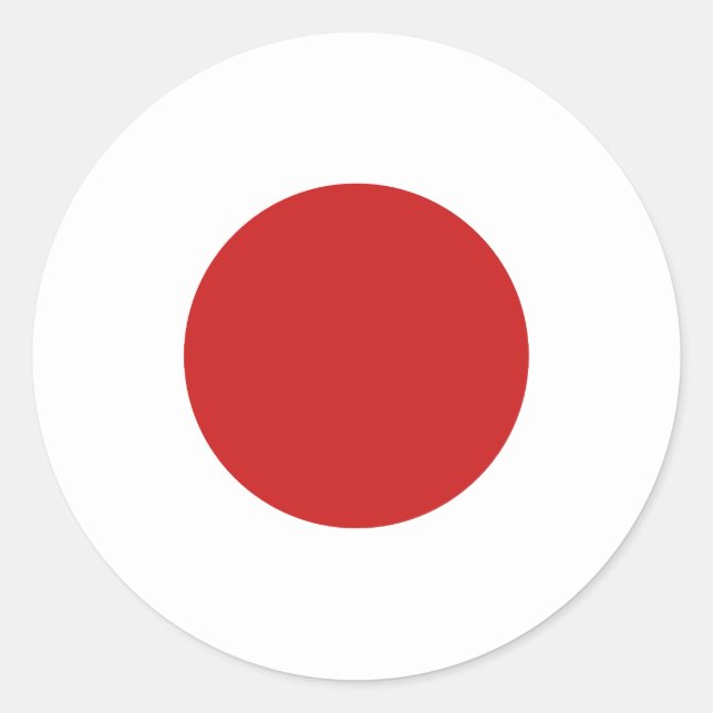 Flagge Japans Runder Aufkleber (Vorderseite)