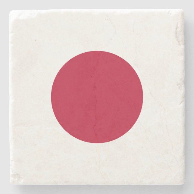 Flagge Japans Steinuntersetzer (Vorderseite)