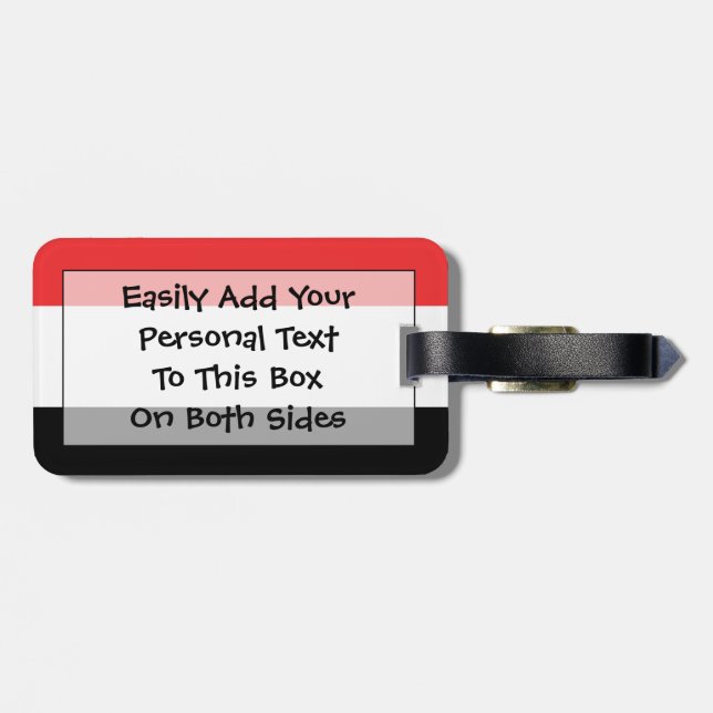 Flagge Jemen Einfach Personalausweis Gepäckanhänger (Rückseite horizontal)