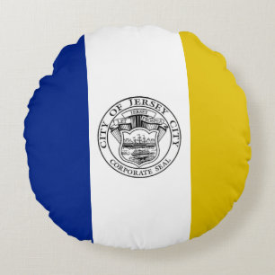 Flagge Jersey City (New Jersey) Rundes Kissen