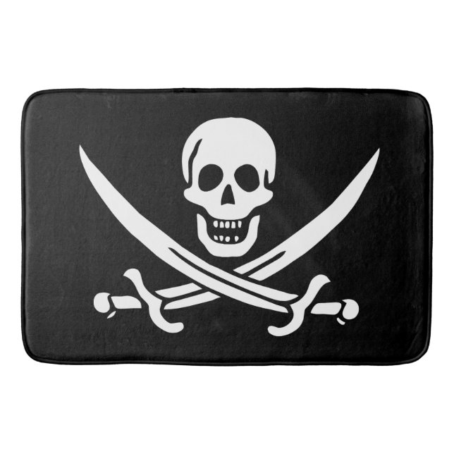 Flagge Jolly Roger Badematte (Vorderseite)