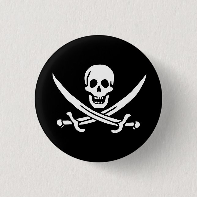 Flagge Jolly Roger Button (Vorderseite)