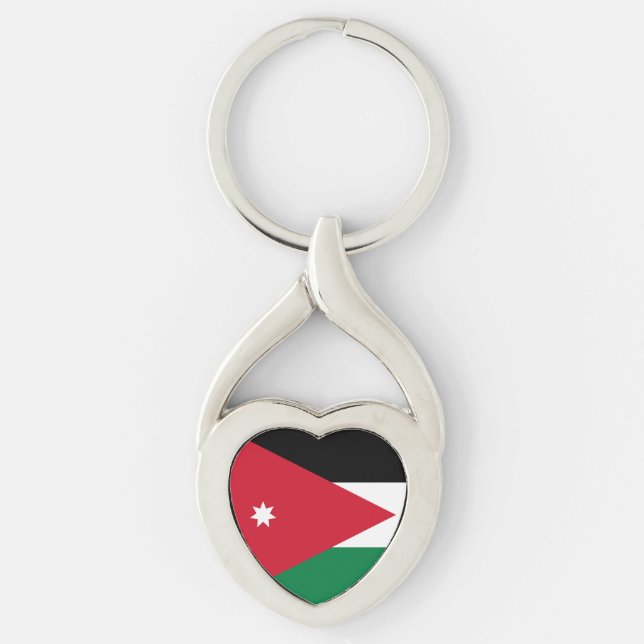 Flagge Jordaniens Schlüsselanhänger (Vorderseite)