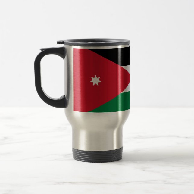 Flagge Jordaniens/Tasse des Nahverkehrs Reisebecher (Links)