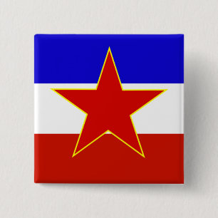 Flagge Jugoslawiens Button