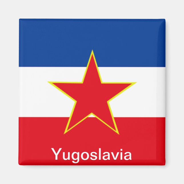 Flagge Jugoslawiens Magnet (Vorne)