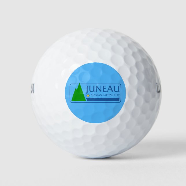 Flagge Juneau, Alaska Golf Balls Golfball (Vorderseite)